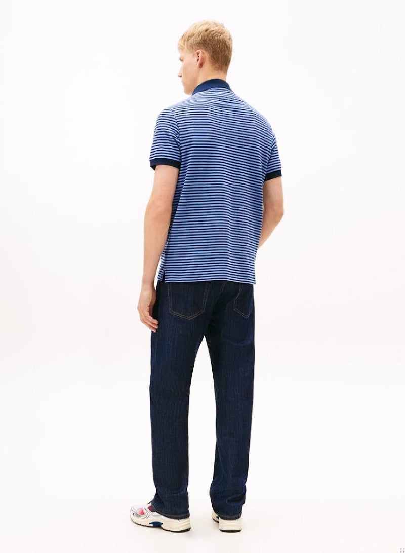 TOMMY JEANS Linear Logo Pique Polo Shirt - Image 3